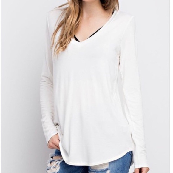 SammyErica Tops - ✨1 LEFT// Bamboo Fabric V- Neck Top